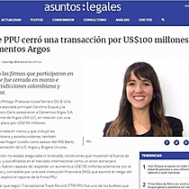 El bufete PPU cerr una transaccin por US$100 millones para Cementos Argos